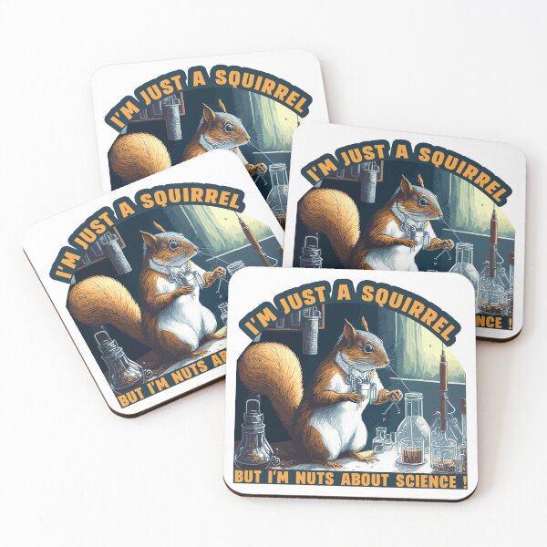 Item preview, A curious squirrel dressed as a scientist designed and sold by thematics.