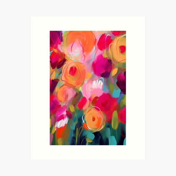 Item preview, Flowers, Flower, Expressive flowers, Abstract flower, Chic Floral Art print, painting Modern design designed and sold by Etienne & Yolandi  Outram.