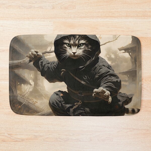 Item preview, A Samurai Cat in the Forest designed and sold by treasure-vi.