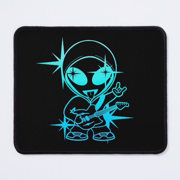 Item preview, Rockstar Space Alien - Blue Version designed and sold by SpaceAlienTees.