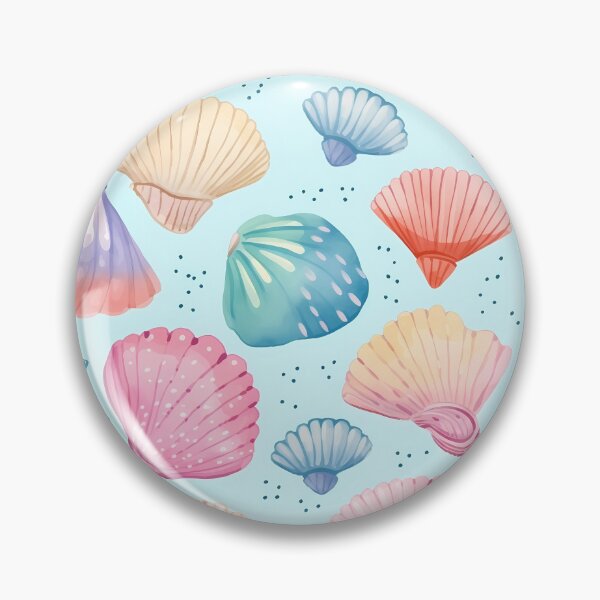 Artikelvorschau, Aquarell-Pastell-Muscheln, nahtloses Muster entworfen und verkauft von PatternStudios.