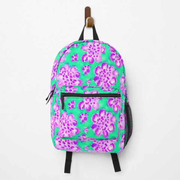 Item preview, Purple daisies on green watercolor seamless pattern designed and sold by SophieClimaArt.