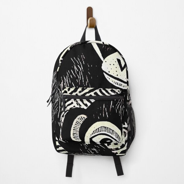 Item preview, woodcut-inspired monkey animal design prehistory artwork designed and sold by TommyRoad.