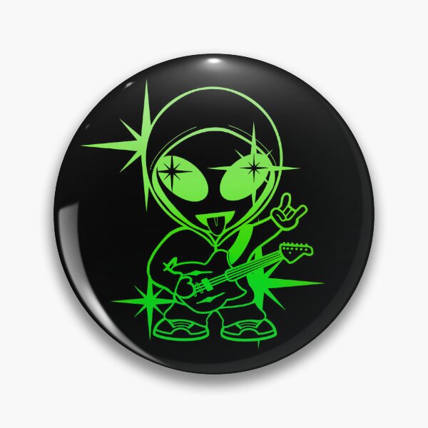 Artikelvorschau, Rockstar Space Alien – Grüne Version entworfen und verkauft von SpaceAlienTees.