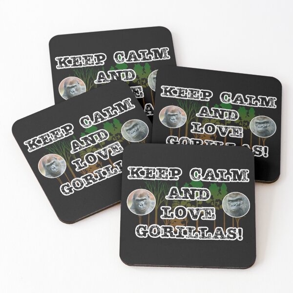 Item preview, Keep calm and love gorillas designed and sold by rawshutterbug.