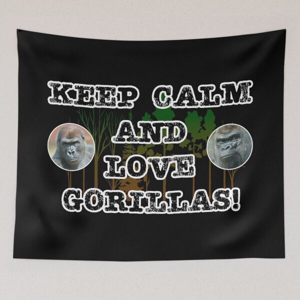 Item preview, Keep calm and love gorillas designed and sold by rawshutterbug.