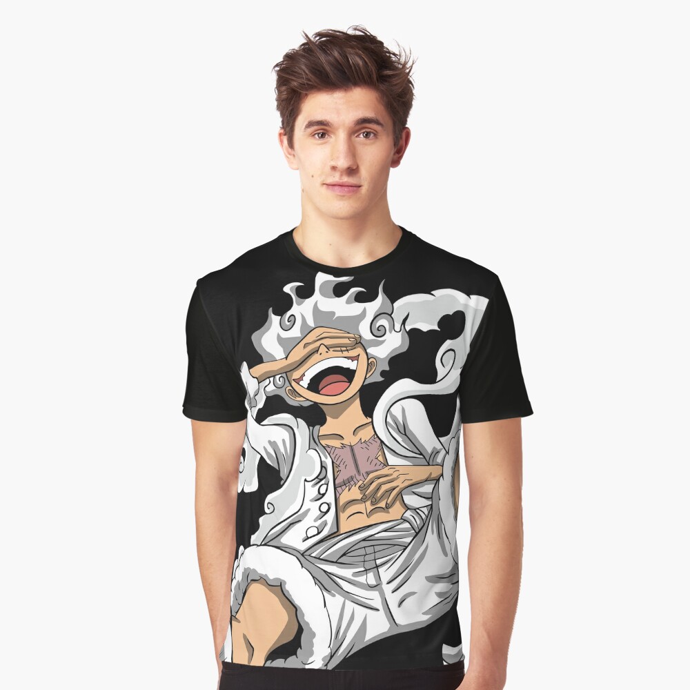 Hito Hito No Mi Nika Model Luffy Gear One Piece Art T-Shirt - Binteez