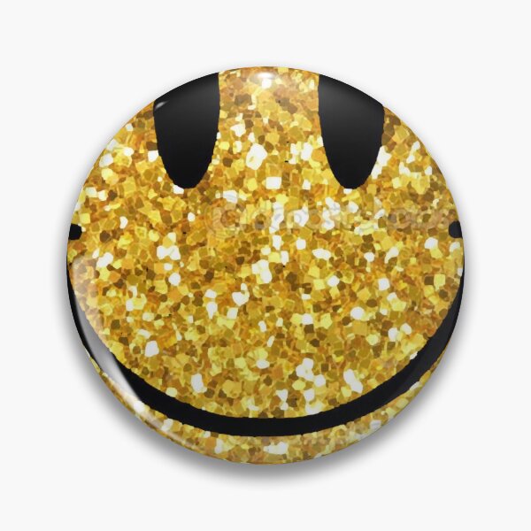 Item preview, Gold Glitter Smiley Face designed and sold by JennifCarman.
