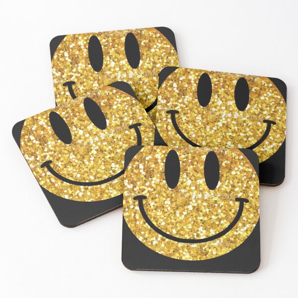 Item preview, Gold Glitter Smiley Face designed and sold by JennifCarman.