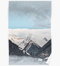Beautiful Mountains and Blue Sky Poster