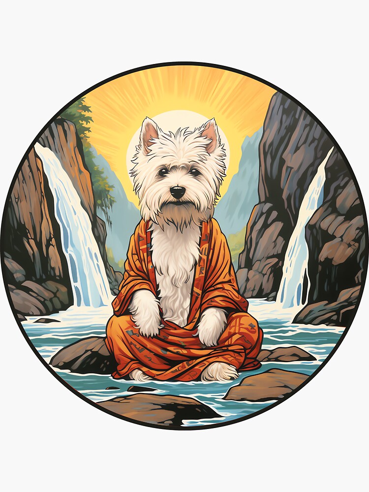 West Highland White Terrier Dog Zen Garden Sticker for Sale by