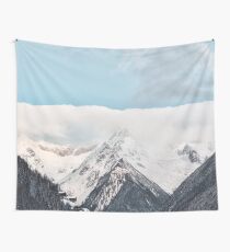 Beautiful Mountains and Blue Sky Wall Tapestry