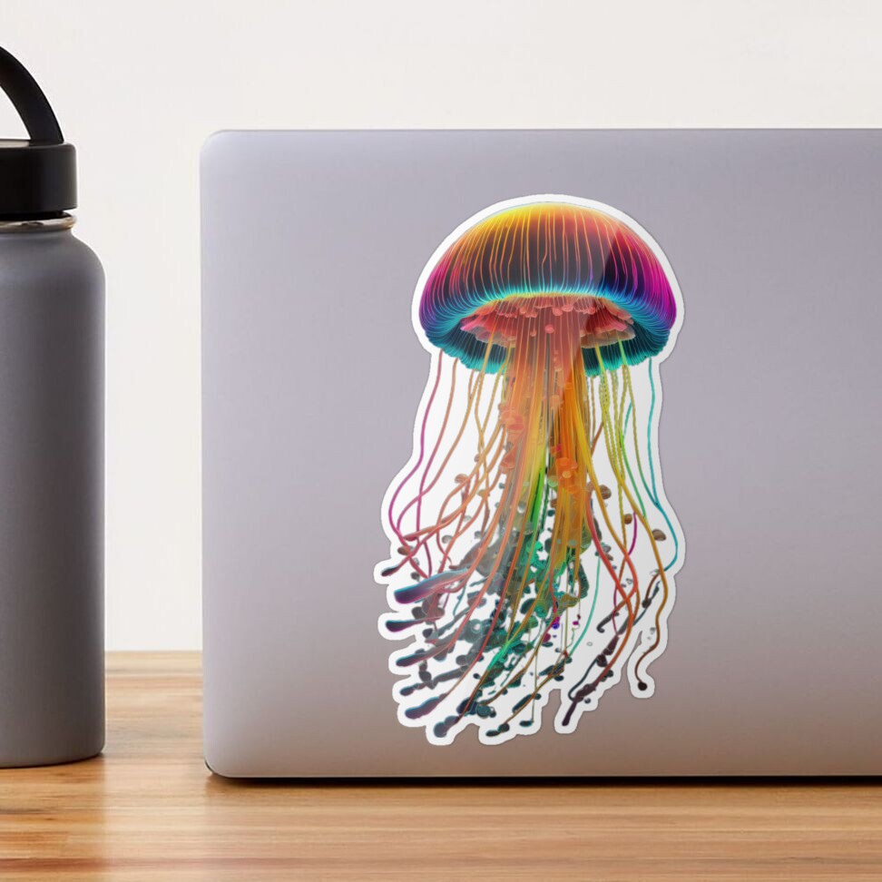 Crystal Jellyfish - GLOW sticker — Keri Newton Illustration