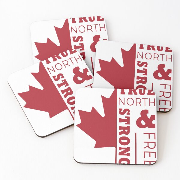 Item preview, True North Star Strong & Free Canadian Pride Quote designed and sold by Designs By Johnny J.