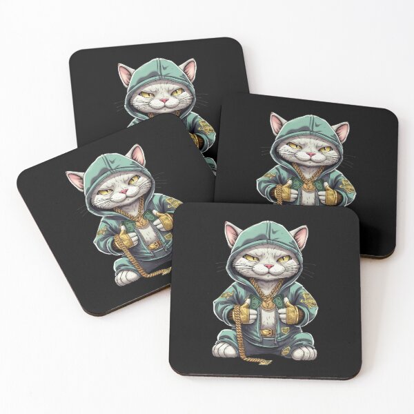 Item preview, Cool Hip Hop Badass Cute Fat Cat | Rap Music | Rapper Culture | Feline |  designed and sold by MJDezigns.