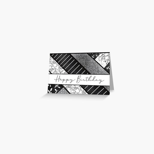 Item preview, Monochrome birthday card designed and sold by Kiera Leigh.