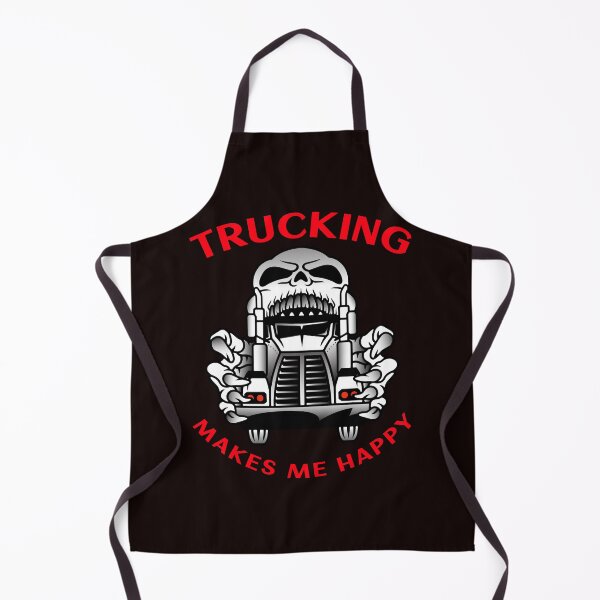 Item preview, Trucker Skull Trucking Makes Me Happy WR designed and sold by TeamsterLife.
