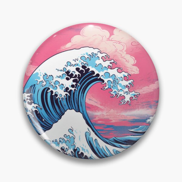 Item preview, Summer Vaporwave Great Wave  designed and sold by Nightarcade.