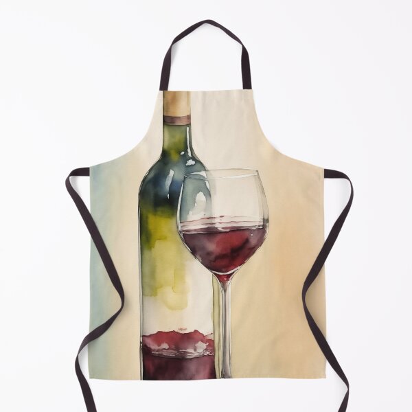 Item preview, Vintage Watercolour Wine Bottle & Glass Painting designed and sold by RossWilson12.