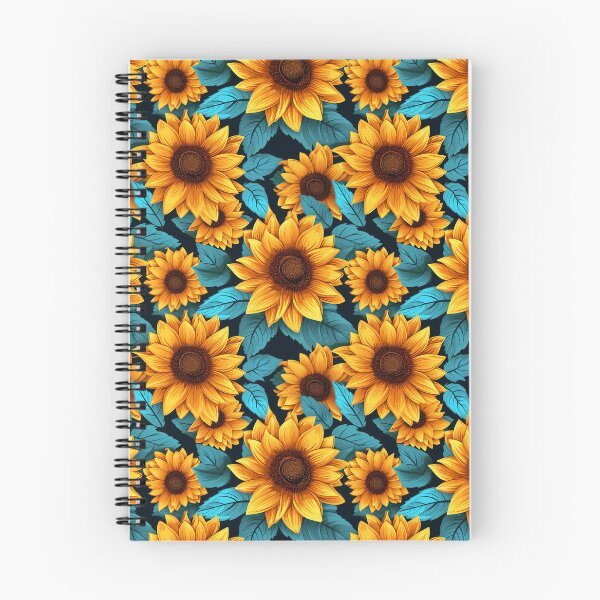 Item preview, Illustrated Sunflower - Yellow and Blue Floral Pattern designed and sold by NotArtShirts.