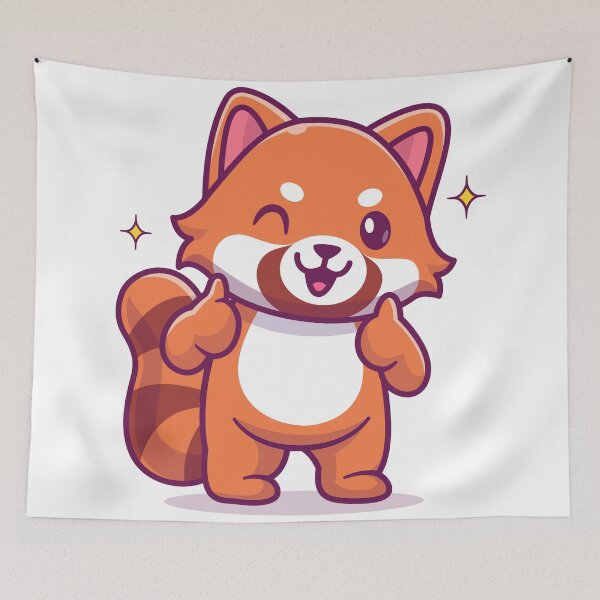 Item preview, Cute Red Panda with OK sign hand designed and sold by SceneryStudio.
