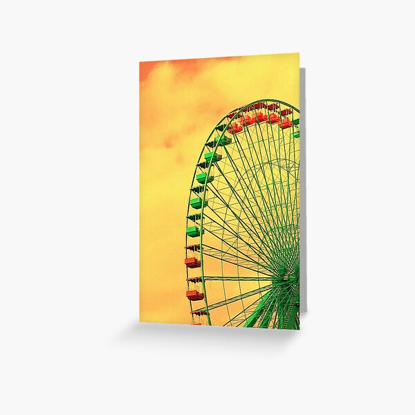 Retro Berlin Ferris Wheel Greeting Card