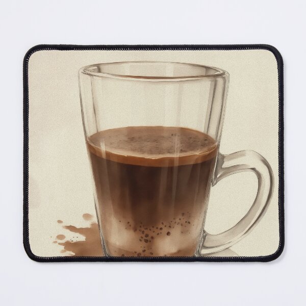 Item preview, Vintage Watercolour Coffee Glass Painting designed and sold by RossWilson12.