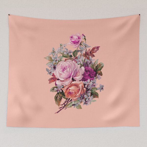 Item preview, Cottagecore Shabby Vintage Pink Floral  designed and sold by PhaedraArt.