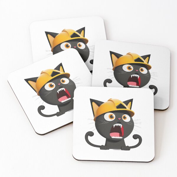 Item preview, cat withhard hat  designed and sold by adapiarano.