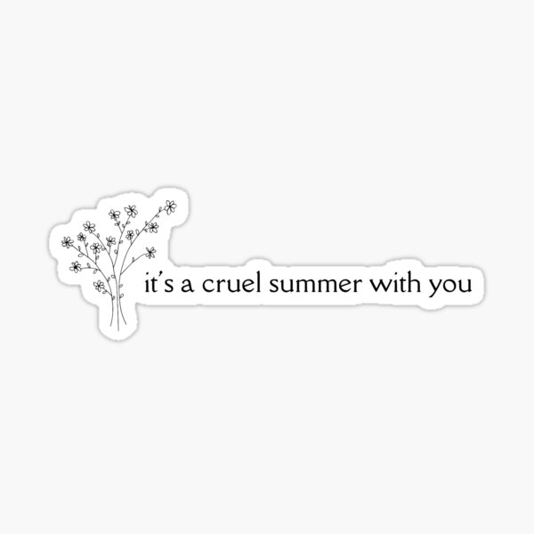 One Stop Stickers, Other, Taylor Swift Cruel Summer Lyrics Sticker