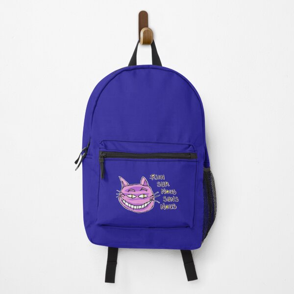 Item preview, Cheshire cat - nothing about us without us - blue background - large designed and sold by MentaLee.