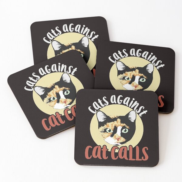 Item preview, Cats against catcall calico cat feminism T-Shirt designed and sold by MEDKH02.