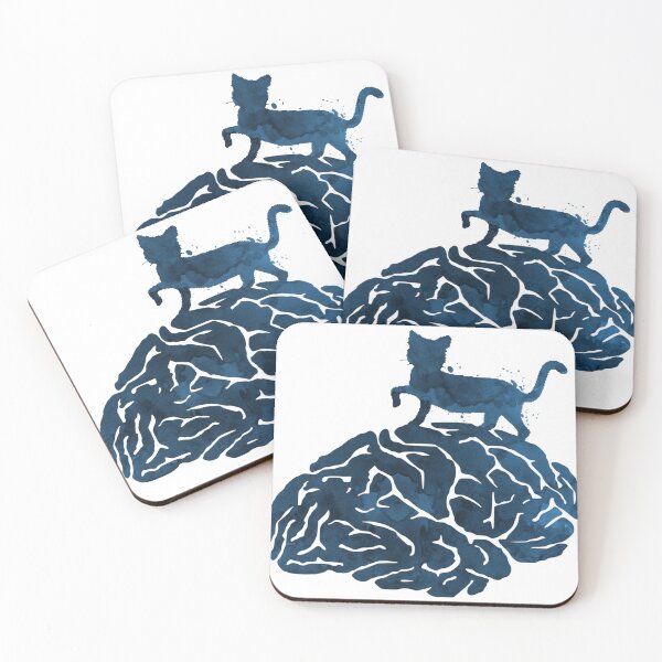 Item preview, A cat walking on a brain  designed and sold by DeltaWillms.