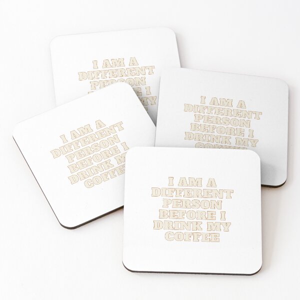Item preview, I am a different person before I drink my coffee Minimalist Cute Beans Aesthetic Simple Trending Gift Coffeeholic designed and sold by Winterlock.