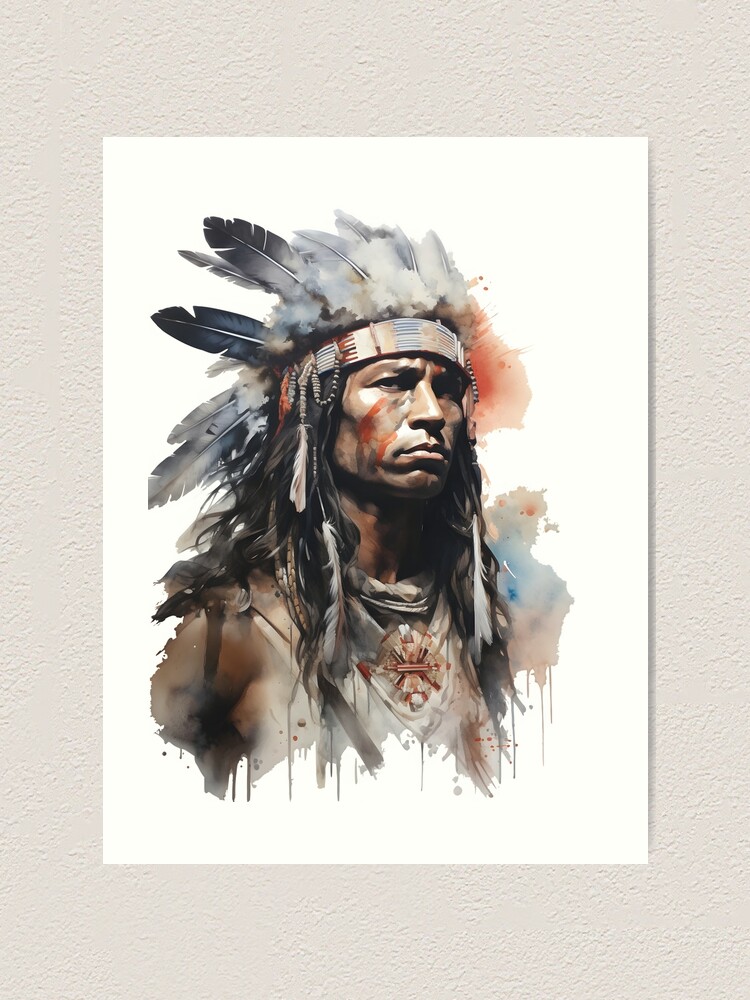 Young Warrior, Acrylic Painting, Unframed Giclée selling Print