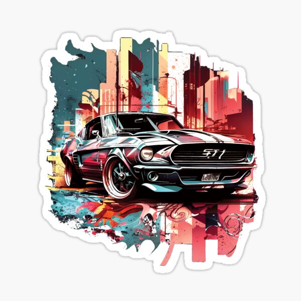 Tableau déco Voiture Ford Mustang Shelby Pop Art