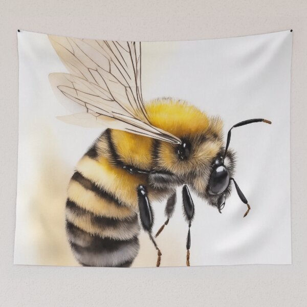 Item preview, Watercolour Bumblebee Painting designed and sold by RossWilson12.