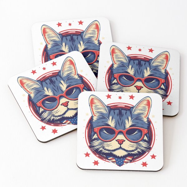 Item preview, Cool Cat with Glasses designed and sold by Tuong Nguyen.