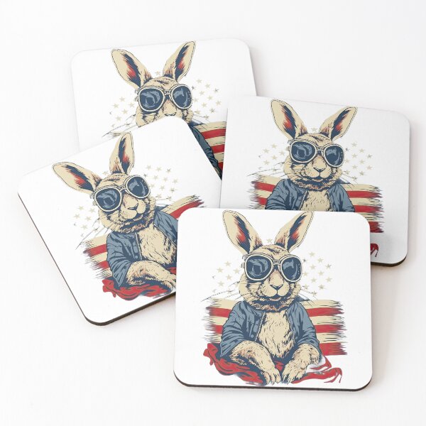 Item preview, Cool Bunny on Glasses designed and sold by Tuong Nguyen.