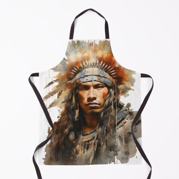 Item preview, Mesoamerican Realism: Native Indian Watercolor Painting designed and sold by aigcx.