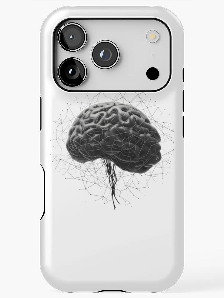 Thumbnail 1 of 4, iPhone Case, Brain Neural AI Deep Learning Computer Algorithm Programmer designed and sold by farhanhafeez.
