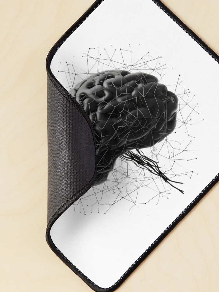 Thumbnail 2 of 5, Mouse Pad, Brain Neural AI Deep Learning Computer Algorithm Programmer designed and sold by farhanhafeez.