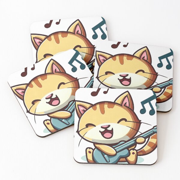 Item preview, Rockstar Cat Playing Guitar designed and sold by TheHelpingCat.