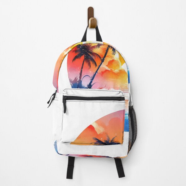 Item preview, Cruise to a Tropical island Watercolor Clipart Summer holidays Beach under Palm Trees #7 designed and sold by emaga.