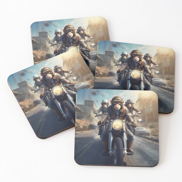 Item preview, Biker monkeys in town designed and sold by the99thstudio.