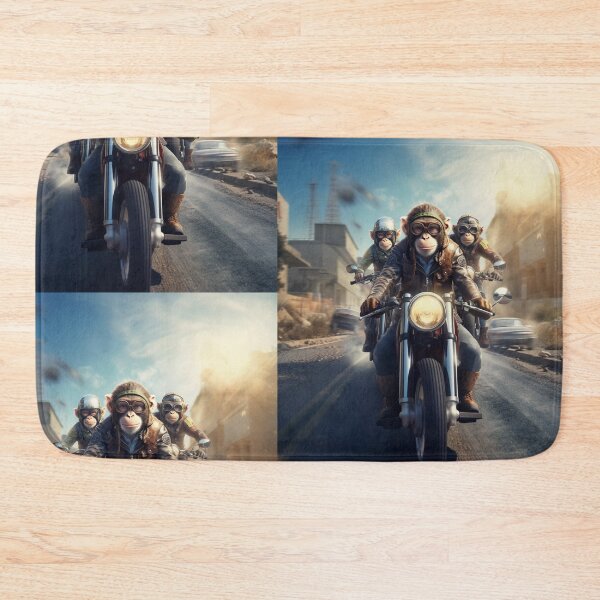 Item preview, Biker monkeys in town designed and sold by the99thstudio.