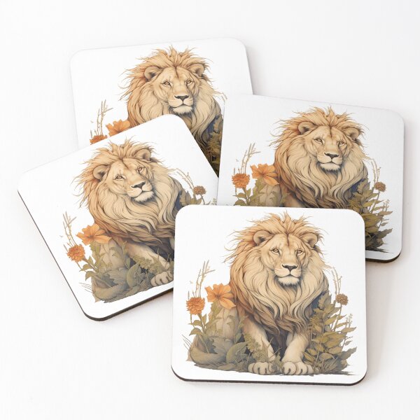 Item preview, Lion illustration designed and sold by Minimaline.