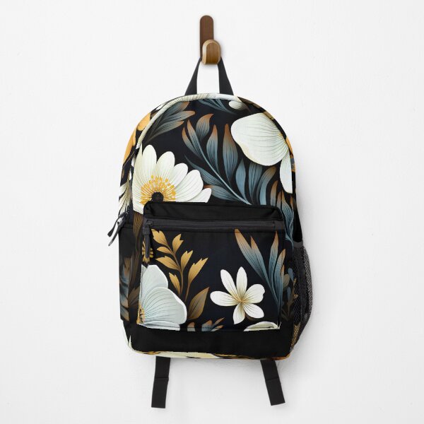 Item preview, Spring floral pattern illustration. Spring flowers on black background designed and sold by Gabi.Media.