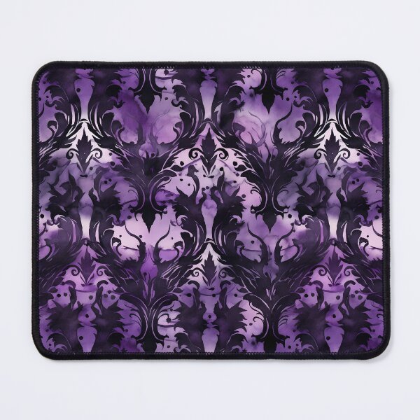 Aperçu de l'œuvre Modèle sans couture aquarelle victorien violet & noir créée et vendue par PatternStudios.