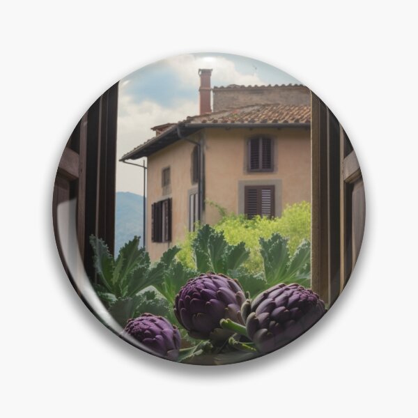 Item preview, Italian window with artichokes designed and sold by KatyaH1965.
